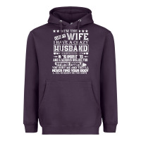 Plum i am a lucky wife i have a crazy husband valentine gift Heavyweight Hoodie - longCreatives