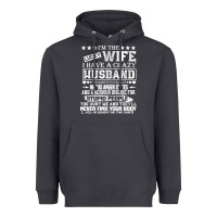 Smoke i am a lucky wife i have a crazy husband valentine gift Heavyweight Hoodie - longCreatives