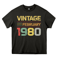 Asphalt Born in 1980 Vintage February Heavy Core Tee - Bettercallsaul