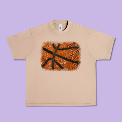 Basketball Leopard Glitter Background Urban Heavy Tee Designed By Howdyjamesfarm