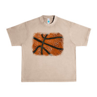 French Oak Basketball leopard glitter background Urban Heavy Tee - HowdyJamesFarm