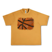Peanut Butter Basketball leopard glitter background Urban Heavy Tee - HowdyJamesFarm