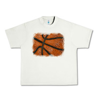 Pistachio Basketball leopard glitter background Urban Heavy Tee - HowdyJamesFarm