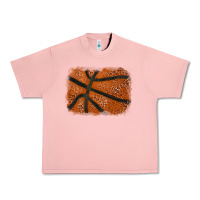 Salmon Basketball leopard glitter background Urban Heavy Tee - HowdyJamesFarm