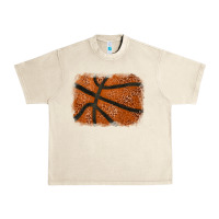 Sandshell Basketball leopard glitter background Urban Heavy Tee - HowdyJamesFarm