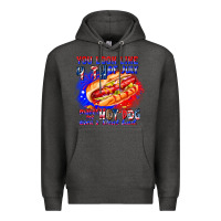 Charcoal Heather You Look Like 4th of july makes me hot dog want a Premium Hoodie - CowhideDigitalArt