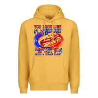 Mustard You Look Like 4th of july makes me hot dog want a Premium Hoodie - CowhideDigitalArt