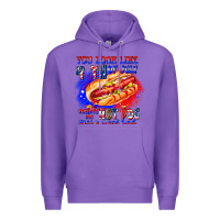 Purple You Look Like 4th of july makes me hot dog want a Premium Hoodie - CowhideDigitalArt