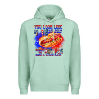 Seafoam You Look Like 4th of july makes me hot dog want a Premium Hoodie - CowhideDigitalArt