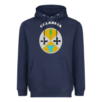 Navy Calabria Coat of arms  Flag souvenir Italy Heavyweight Hoodie - longCreatives