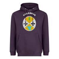 Plum Calabria Coat of arms  Flag souvenir Italy Heavyweight Hoodie - longCreatives