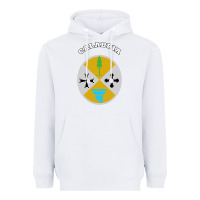 White Calabria Coat of arms  Flag souvenir Italy Heavyweight Hoodie - longCreatives