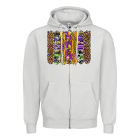 Dove Grey mardi gras fleur de lis cowhide serape leopard glitter brushstrokes Zipper Hoodie - Artiststas