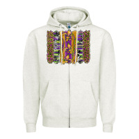 Oatmeal Heather mardi gras fleur de lis cowhide serape leopard glitter brushstrokes Zipper Hoodie - Artiststas