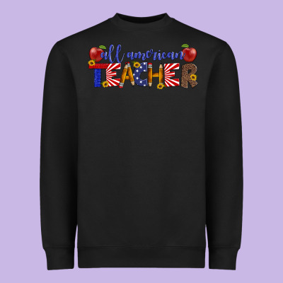 All American Teacher Heavyweight Sweatshirt Designed By Artiststas