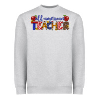 Heather Grey all american teacher Heavyweight Sweatshirt - Artiststas