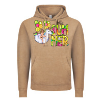 Vintage Coffee Hello Summer Unicorn Vintage Hoodie - CowCowDesign