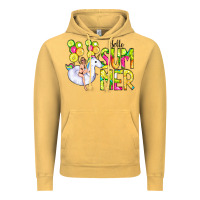 Vintage Mustard Hello Summer Unicorn Vintage Hoodie - CowCowDesign