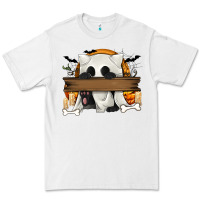 White Personalized Halloween Ghost Cat Premium Tee - texasbilliewilder