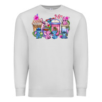 Dove Grey stitch with lilo coffee cups Premium Sweatshirt - AdoDesignShop