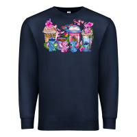Navy stitch with lilo coffee cups Premium Sweatshirt - AdoDesignShop