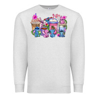 Oatmeal Heather stitch with lilo coffee cups Premium Sweatshirt - AdoDesignShop