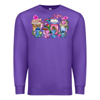 Purple stitch with lilo coffee cups Premium Sweatshirt - AdoDesignShop