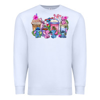 White stitch with lilo coffee cups Premium Sweatshirt - AdoDesignShop