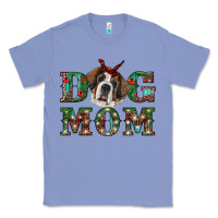 Colony Blue Western Christmas Dog Mom St Bernard Classic Tee - RanaPortraitStore