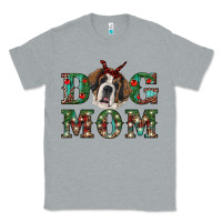 Heather Grey Western Christmas Dog Mom St Bernard Classic Tee - RanaPortraitStore