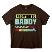 Chocolate Brown Promoted To Daddy Est 2020 Heavy Core Tee - Bettercallsaul