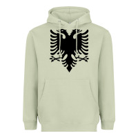 Matcha Albanian Flag Eagle Double Red Albania Shqipe Kosovo Heavyweight Hoodie - longCreatives