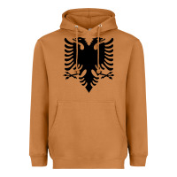 Meerkat Albanian Flag Eagle Double Red Albania Shqipe Kosovo Heavyweight Hoodie - longCreatives