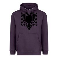 Plum Albanian Flag Eagle Double Red Albania Shqipe Kosovo Heavyweight Hoodie - longCreatives