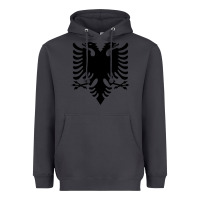 Smoke Albanian Flag Eagle Double Red Albania Shqipe Kosovo Heavyweight Hoodie - longCreatives