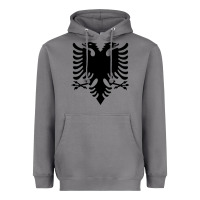 Storm Albanian Flag Eagle Double Red Albania Shqipe Kosovo Heavyweight Hoodie - longCreatives