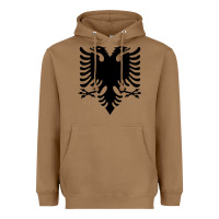 Toasted Coconut Albanian Flag Eagle Double Red Albania Shqipe Kosovo Heavyweight Hoodie - longCreatives