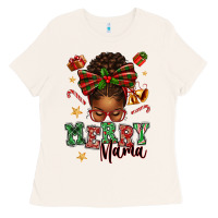 Bone merry mama afro messy bun Ladies Tee - texasbilliewilder