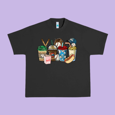 Baseball Coffee Cups Urban Heavy Tee Designed By Howdyjamesfarm