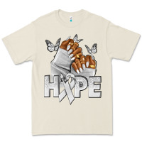 Bone hope white ribbon lung cancer nails Premium Tee - NancyCooperArtShop