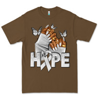 Cacao hope white ribbon lung cancer nails Premium Tee - NancyCooperArtShop