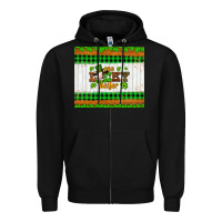 Black st patricks one lucky heifer Zipper Hoodie - Artiststas