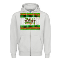 Dove Grey st patricks one lucky heifer Zipper Hoodie - Artiststas