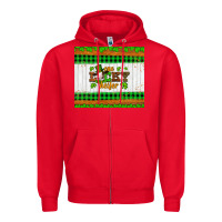Red st patricks one lucky heifer Zipper Hoodie - Artiststas