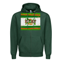 Sports Green st patricks one lucky heifer Zipper Hoodie - Artiststas
