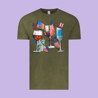 American Wine Vintage Tee Designed By Cowgirlartshop