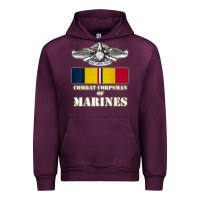 Mauve Wine Eagle FMF Corpsman 8404 T Back Design Urban Hoodie - longCreatives