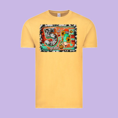 Western Back To School 5th Grade 2 Vintage Tee Designed By Jasminsmagicworld