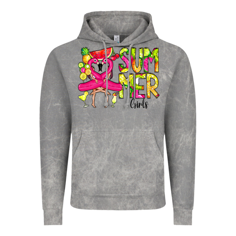 Summer Girls Flamingo Vintage Hoodie by CowCowDesign | Teevron