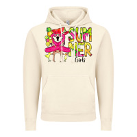 Vintage Artic Summer Girls Flamingo Vintage Hoodie - CowCowDesign